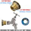 Water butt brass kit 3/4 inch with nickel plated brass barbed – rainwater harvesting kit uk water butt kits free shipping 23