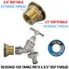 Water butt brass kit 3/4 inch with nickel plated brass quick – rainwater harvesting kit uk water butt kits free shipping 23