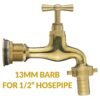 Water butt brass kit 3/4″ with 13mm barbed polished brass brass wall flange kits free shipping 43