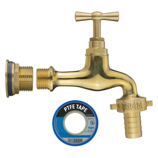 Water butt brass kit 3/4 inch with 15mm barbed polished brass – rainwater harvesting kit uk brass wall flange kits free shipping 23