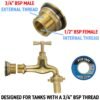 Water butt brass kit 3/4 inch with 15mm barbed polished brass – rainwater harvesting kit uk brass wall flange kits free shipping 33