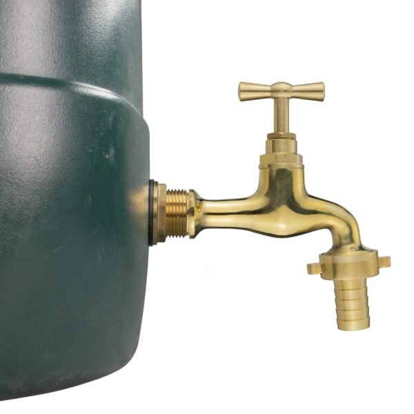 Water butt brass kit 3/4 inch with 15mm barbed polished brass – rainwater harvesting kit uk brass wall flange kits free shipping 15