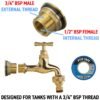 Water butt brass kit 3/4 inch with quick connect polished brass and drill bit brass wall flange kits free shipping 33
