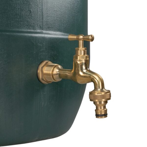 Water butt brass kit 3/4 inch with quick connect polished brass and drill bit brass wall flange kits free shipping 7