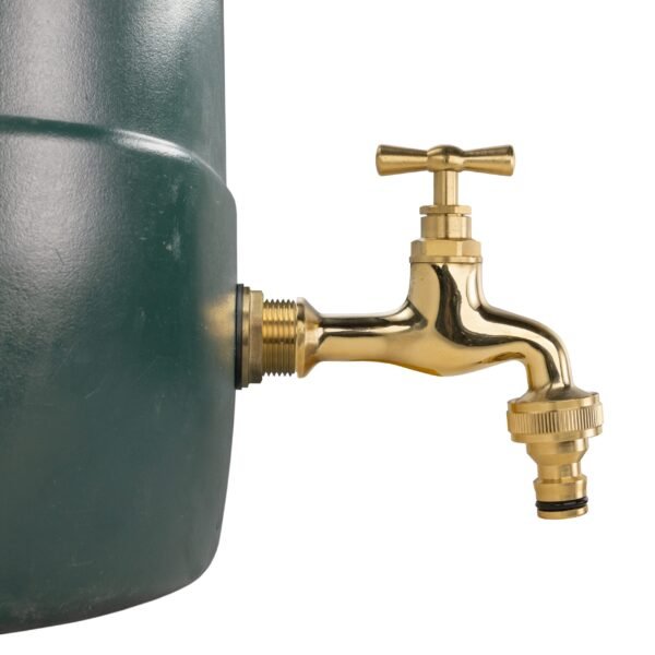 Water butt brass kit 3/4 inch with quick connect polished brass and drill bit brass wall flange kits free shipping 15