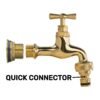 Water butt brass kit 3/4 inch with quick connect polished brass and drill bit brass wall flange kits free shipping 43