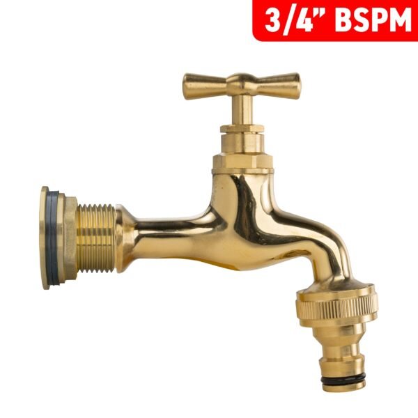 Water butt brass kit 3/4 inch with quick connect polished brass and drill bit brass wall flange kits free shipping 21