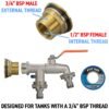 Water Butt Brass Kit 3/4″ with Double Quick Connect Tap and New Arrivals Free Shipping 35