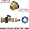 Water Butt Brass Kit 3/4" with Brass Valve + Quick Connect