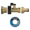 Water Butt Brass Kit 3/4" with Brass Valve + Quick Connect