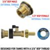 Water butt brass kit 3/4 inch with brass valve + 13mm barb and – rainwater harvesting kit uk water butt kits free shipping 29