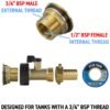 Water butt brass kit 3/4 inch with brass valve + 19mm barb and – rainwater harvesting kit uk water butt kits free shipping 29