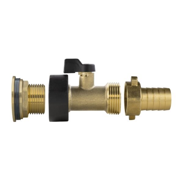 Water butt brass kit 3/4 inch with brass valve + 19mm barb and – rainwater harvesting kit uk water butt kits free shipping 15