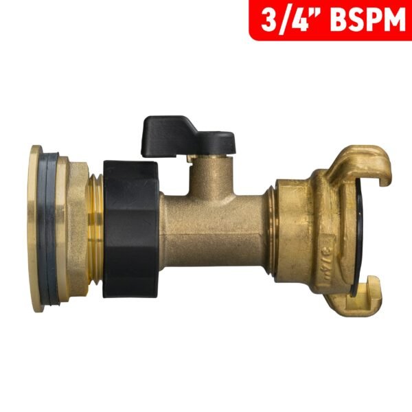 Water butt brass kit 3/4 inch with brass valve + geka and drill – rainwater harvesting kit uk water butt kits free shipping 17