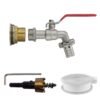 Water butt brass kit 3/4 inch with barbed lever tap and drill – rainwater harvesting kit uk brass wall flange kits free shipping 25