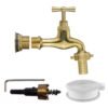 Water butt brass kit 3/4″ with 13mm barbed polished brass brass wall flange kits free shipping 29