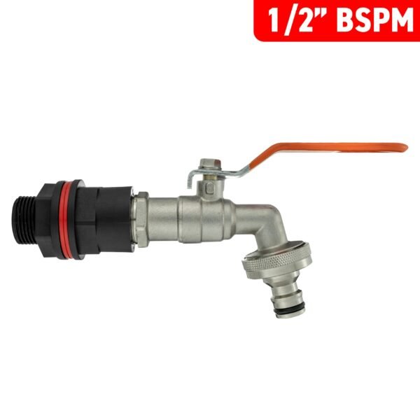 Water butt kit 1/2″ with quick connect lever tap and drill water butt kits free shipping 8