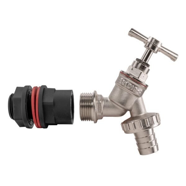 Water butt kit 1/2 inch with nickel plated barbed tap and drill – rainwater harvesting kit uk water butt kits free shipping 17
