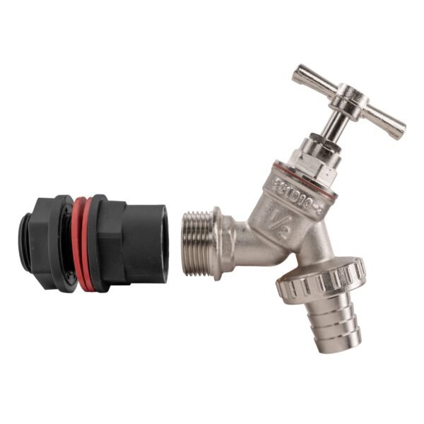 Water butt kit 1/2 inch with nickel plated barbed tap – rainwater harvesting kit uk water butt kits free shipping 9