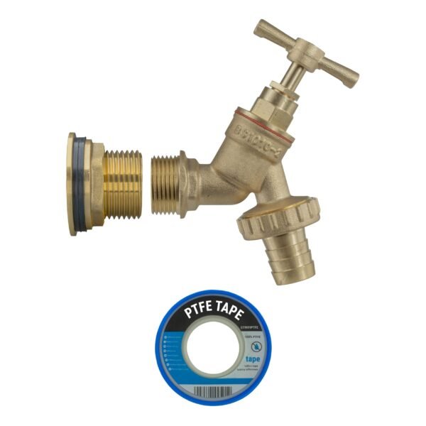 Water butt brass kit 1 inch with brass barbed tap and drill bit – rainwater harvesting kit uk brass wall flange kits free shipping 23