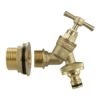 Water butt brass kit 1″ with brass quick connect tap and brass wall flange kits free shipping 47