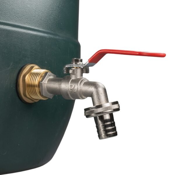 Water Butt Brass Kit 1″ with Barbed Lever Tap and Drill Bit Brass Wall Flange Kits Free Shipping 9
