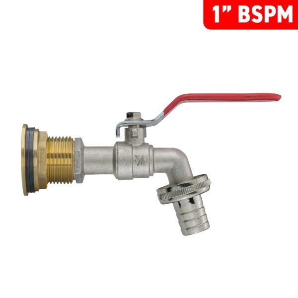 Water Butt Brass Kit 1″ with Barbed Lever Tap and Drill Bit Brass Wall Flange Kits Free Shipping 21
