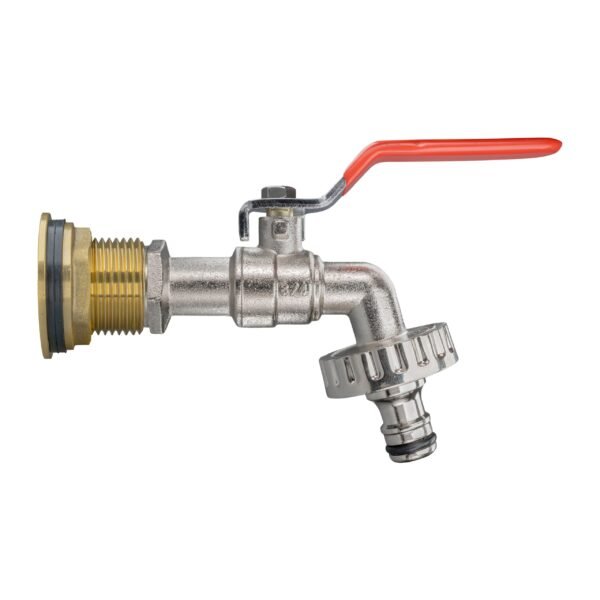 Water Butt Brass Kit 1″ with Quick Connect Lever Tap and Brass Wall Flange Kits Free Shipping 7