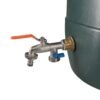 Water Butt Brass Kit 1" with Double Tap and Drill Bit