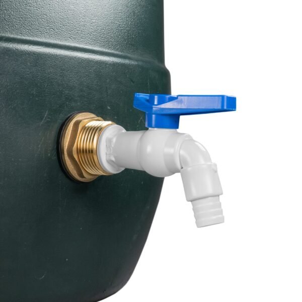 Water butt brass kit 1 inch with white pvc tap and drill bit – rainwater harvesting kit uk brass wall flange kits free shipping 7