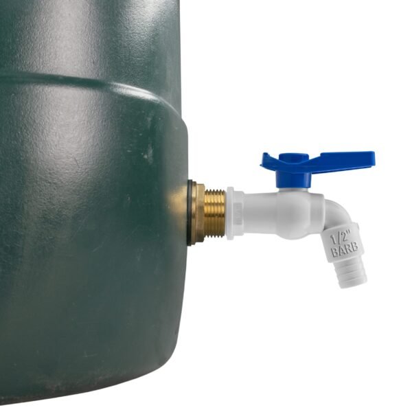 Water butt brass kit 1 inch with white pvc tap and drill bit – rainwater harvesting kit uk brass wall flange kits free shipping 15