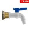 Water butt brass kit 1 inch with white pvc tap and drill bit – rainwater harvesting kit uk brass wall flange kits free shipping 43
