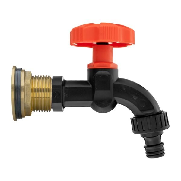 Water Butt Brass Kit 1″ with Black Dial Tap and Drill Bit Brass Wall Flange Kits Free Shipping 7
