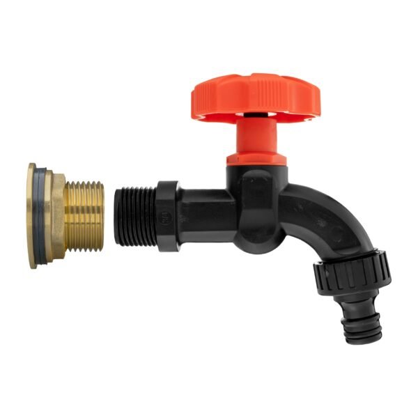 Water Butt Brass Kit 1″ with Black Dial Tap New Arrivals Free Shipping 17