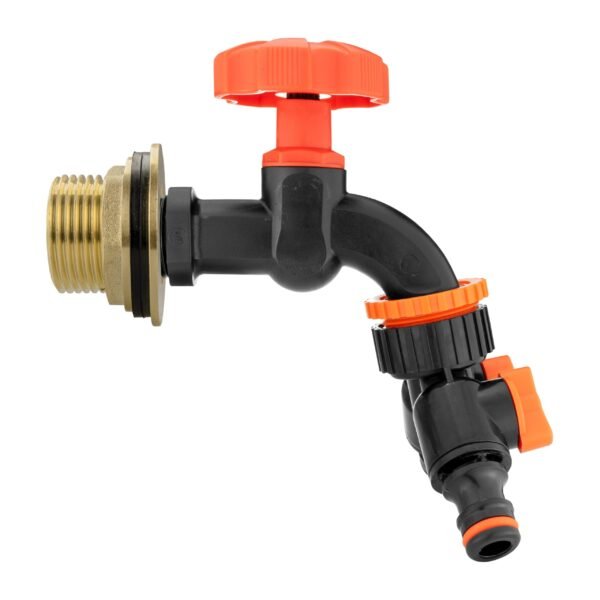 Water Butt Brass Kit 1″ with Black Dial Tap + Two-Way New Arrivals Free Shipping 23