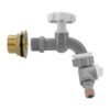 Water Butt Brass Kit 1" with Grey Dial Tap + Two-Way