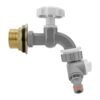 Water Butt Brass Kit 1″ with Grey Dial Tap + Two-Way Brass Wall Flange Kits Free Shipping 47