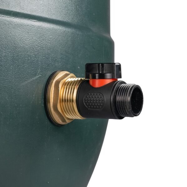 Water Butt Brass Kit 1″ with 3/4″ BSP In-Line Valve Brass Wall Flange Kits Free Shipping 7