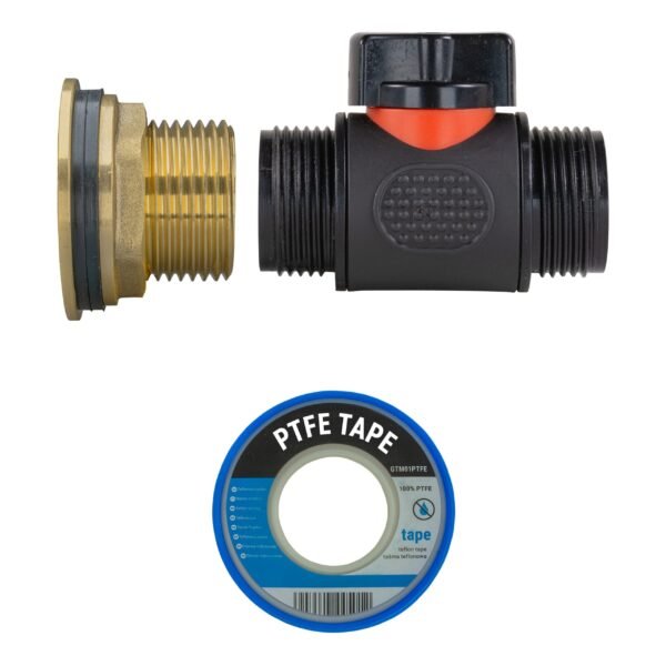 Water butt brass kit 1″ with 3/4″ bsp in-line valve and – rainwater harvesting kit uk new arrivals free shipping 25