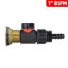 Water butt brass kit 1 inch with in-line valve and 16mm barb – rainwater harvesting kit uk