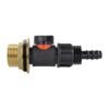Water butt brass kit 1 inch with in-line valve and 16mm barb – rainwater harvesting kit uk
