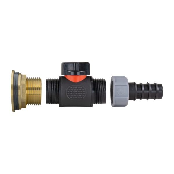 Water butt brass kit 1″ with in-line valve + 20mm barb – rainwater harvesting kit uk water butt kits free shipping 15