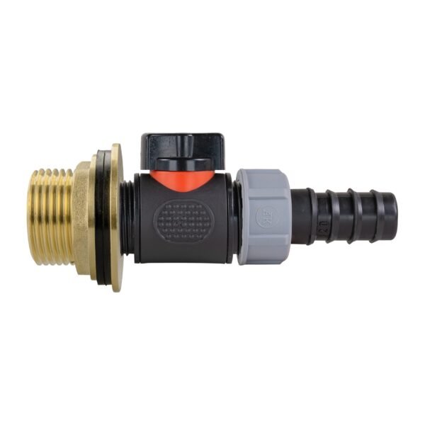 Water butt brass kit 1″ with in-line valve + 20mm barb – rainwater harvesting kit uk water butt kits free shipping 19