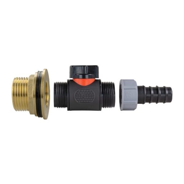 Water butt brass kit 1″ with in-line valve + 20mm barb – rainwater harvesting kit uk water butt kits free shipping 21