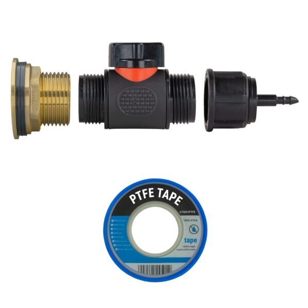 Water butt brass kit 1″ with in-line valve + 4mm barb and – rainwater harvesting kit uk new arrivals free shipping 25