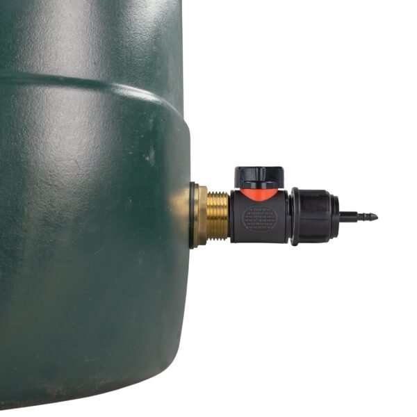 Water butt brass kit 1″ with in-line valve + 4mm barb brass wall flange kits free shipping 13