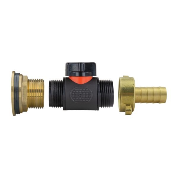 Water butt brass kit 1 inch with in-line valve and 1/2 inch brass barb – rainwater harvesting kit uk brass wall flange kits free shipping 13