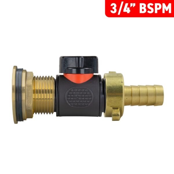 Water butt brass kit 1 inch with in-line valve and 1/2 inch brass barb – rainwater harvesting kit uk brass wall flange kits free shipping 15