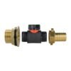 Water butt brass kit 1″ with in-line valve + 3/4″ brass barb – rainwater harvesting kit uk brass wall flange kits free shipping 41