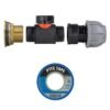 Water butt brass kit 1″ with in-line valve + 20mm mdpe and – rainwater harvesting kit uk water butt kits free shipping 47